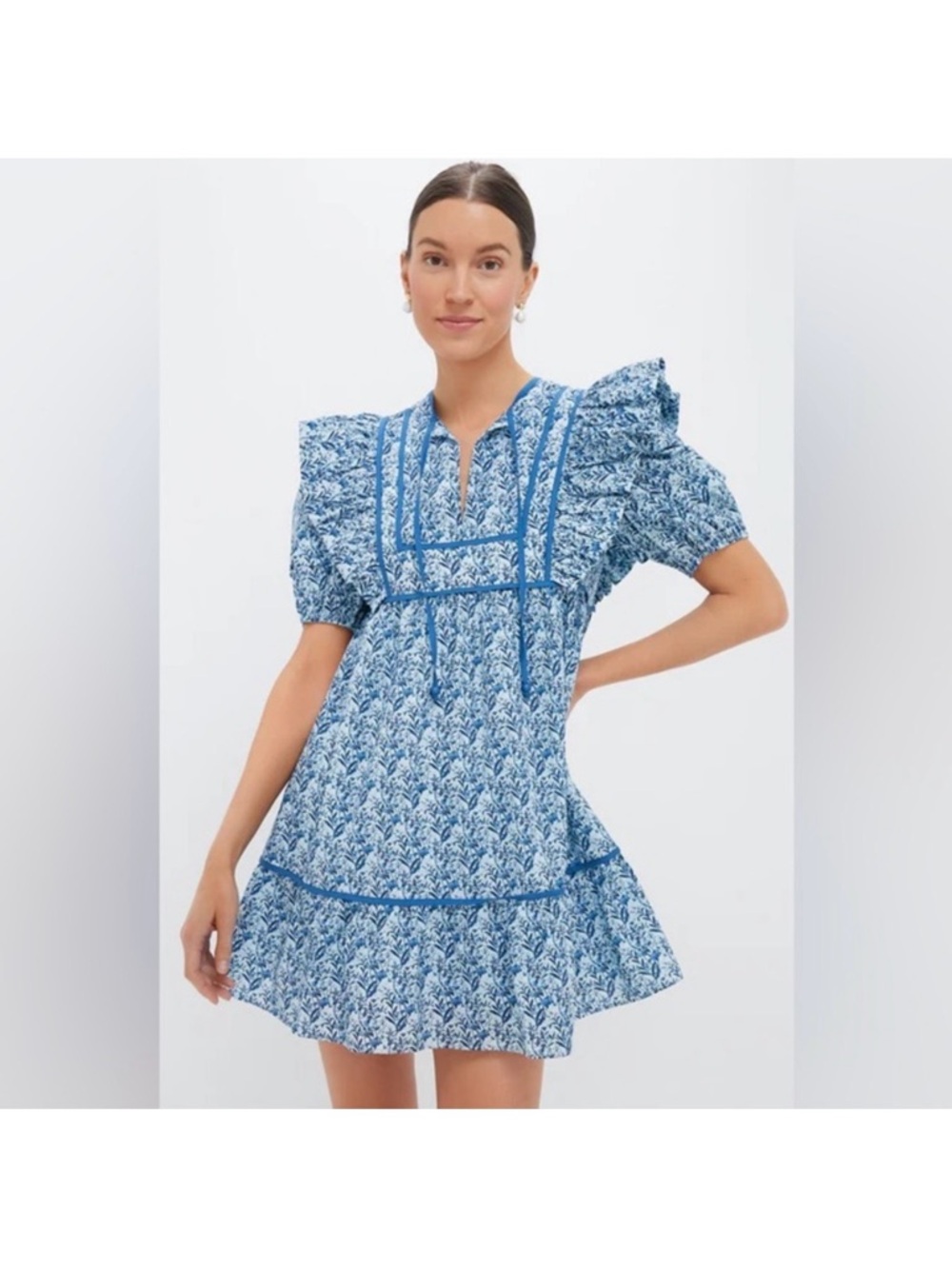 NWT Hyacinth House (Tuckernuck) Blue Floral Rosaleigh Mini Dress